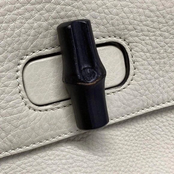 GUCCI Bamboo Classic Cream Leather Handbag bran615-100325 - Picture 5 of 14